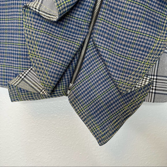 Self-Portrait Flounced Check Plaid Ruffle Skirt US 0 - Picture 10 of 16